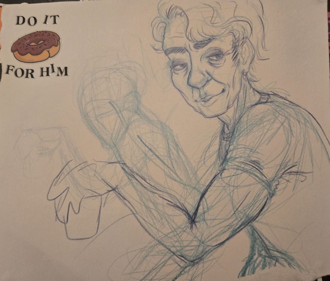 Sketch of Apatite sitting at a bar.
